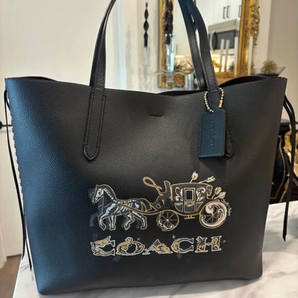 Handbags - New Coach Chelsea Champlain Skeleton Horse Carriage Leather Tote